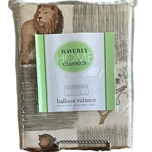 Waverly home classics balloon valance animal kingdom natural Windows 36-48 in